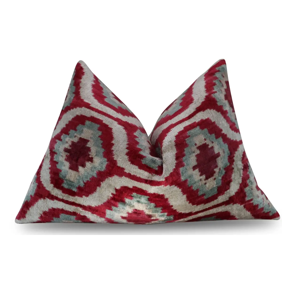 Canvello Decorative Gray Pink Geometric Throw Pillow Down Feather Filled - 16x24 - Canvello