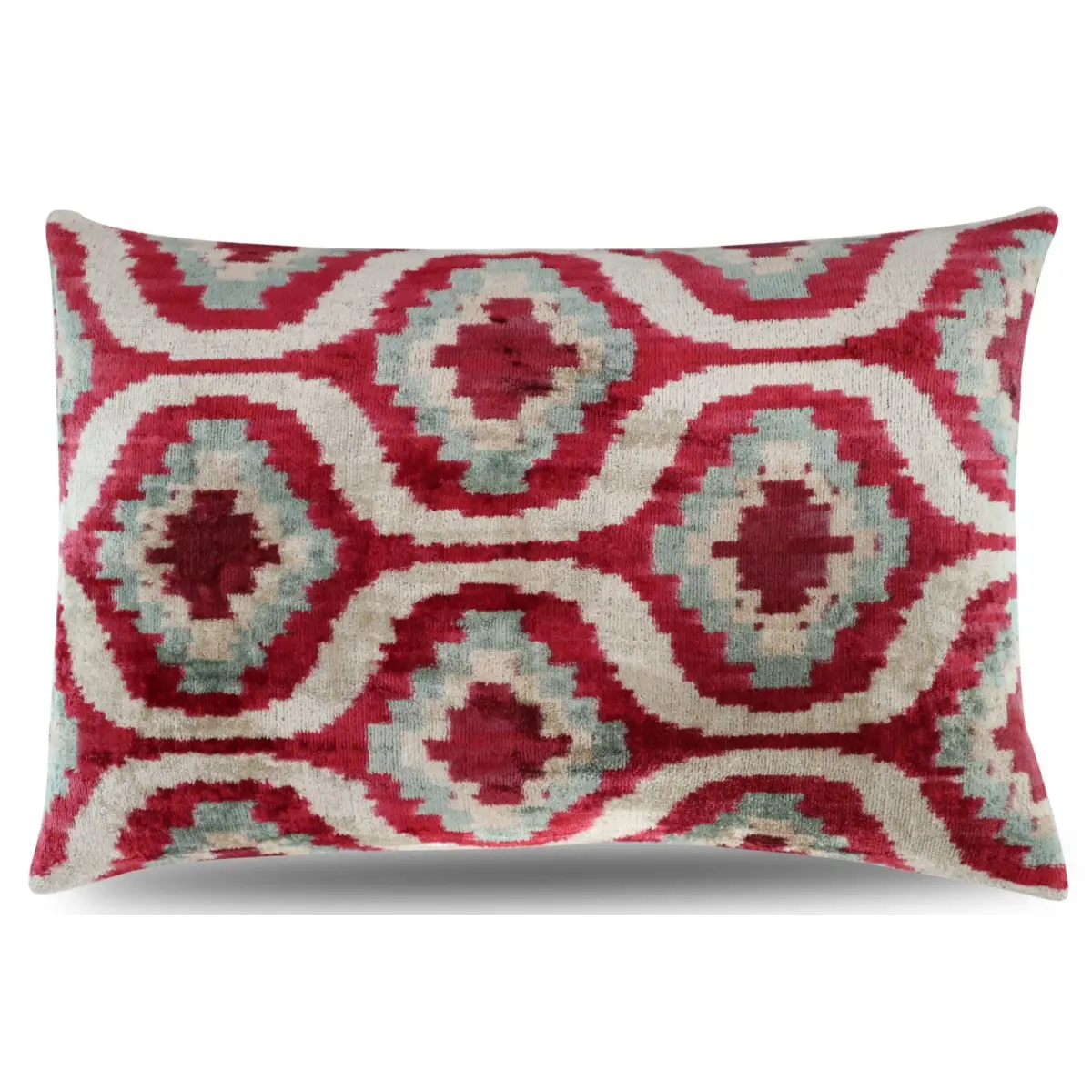 Canvello Decorative Gray Pink Geometric Throw Pillow Down Feather Filled - 16x24 - Canvello