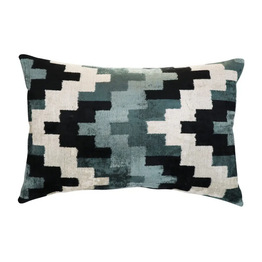 Canvello Decorative Gray Throw Pillow Down Filled - 16x24 - Canvello