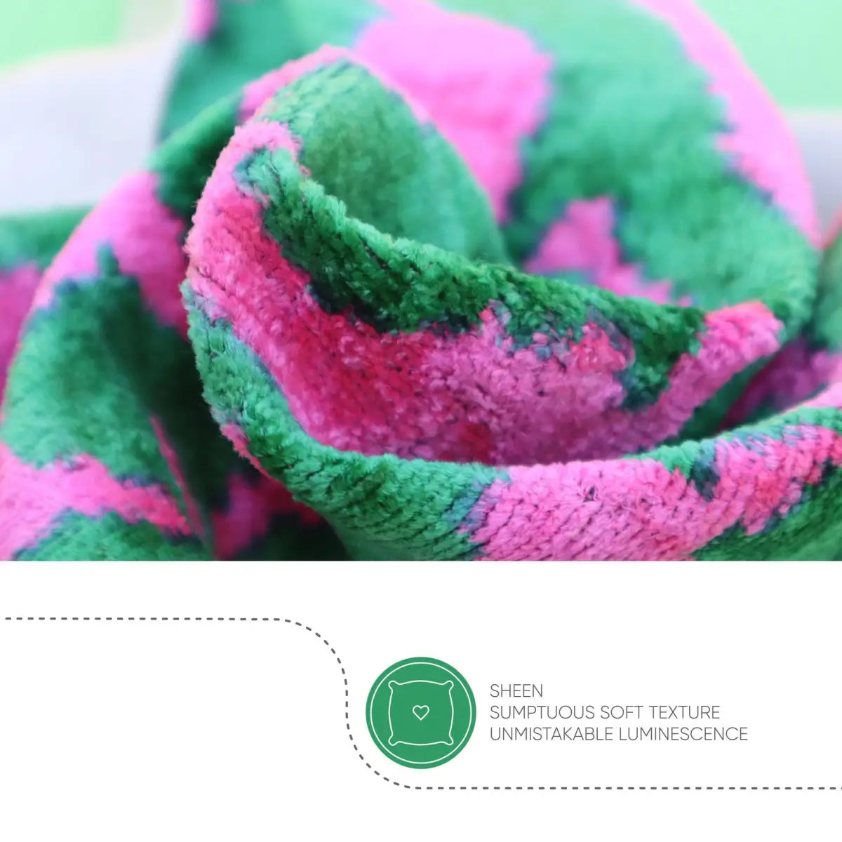 Canvello Decorative Green Pink Pillows For Couch with Down Insert - 18x18 - Canvello