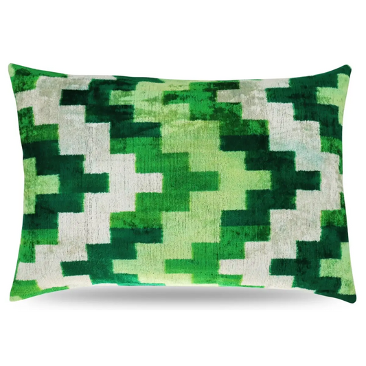 Canvello Decorative Green Throw Pillow Down Filled - 16x24 - Canvello