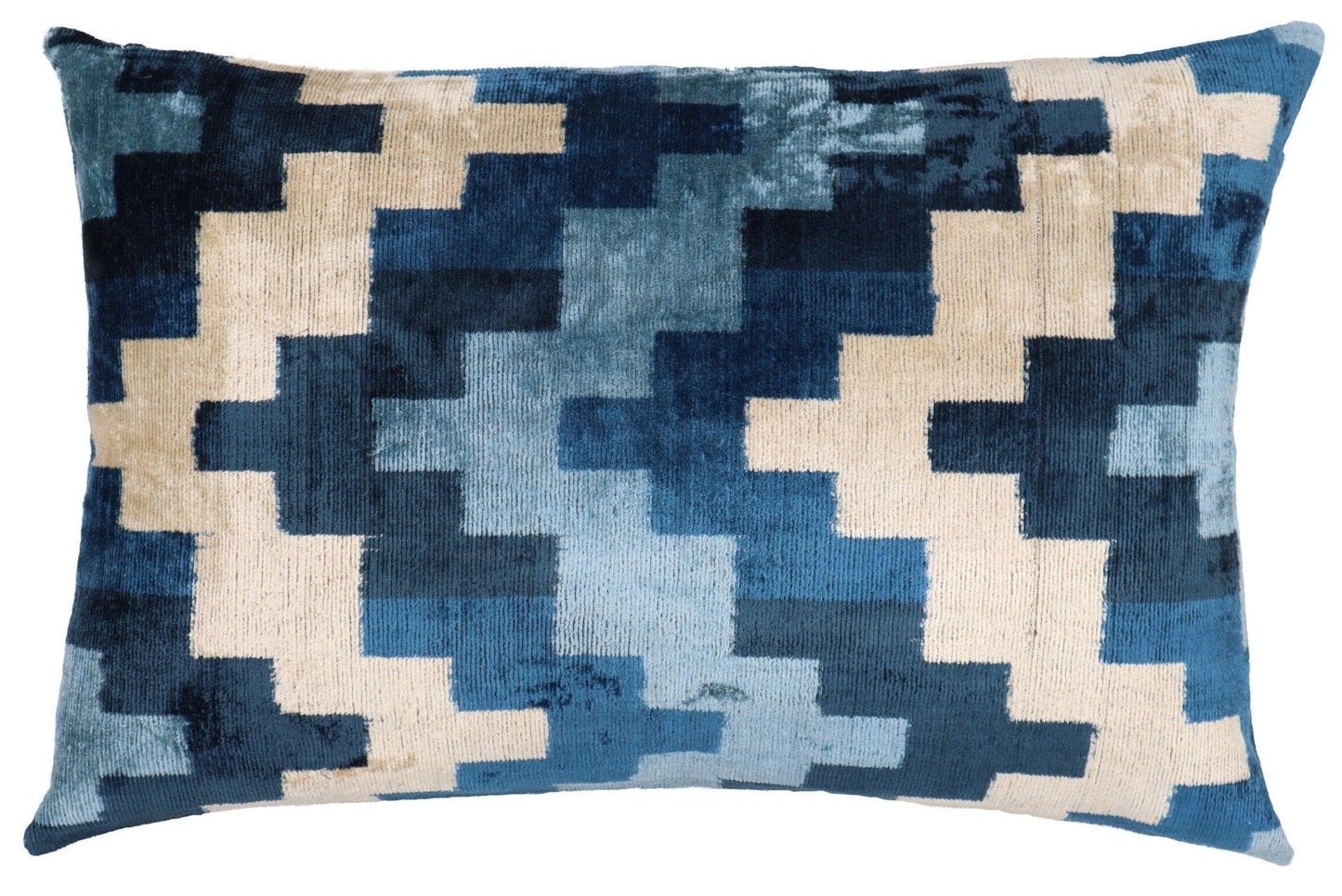 Coussin décoratif Canvello bleu marine garni de duvet - 16 x 24 po