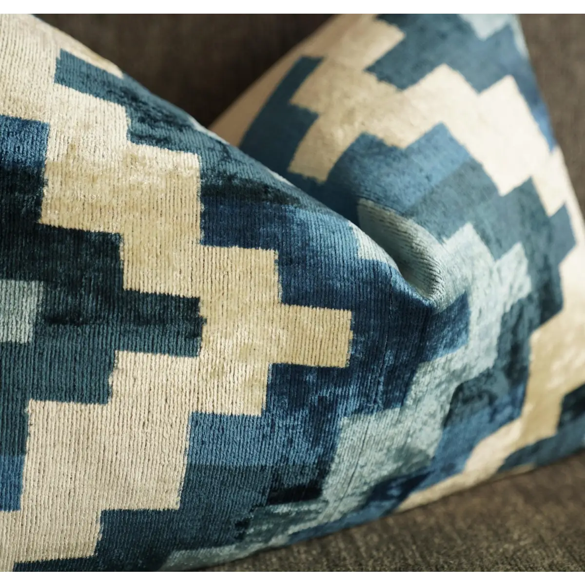 Canvello Decorative Navy Blue Throw Pillow Down Filled - 16x24 - Canvello