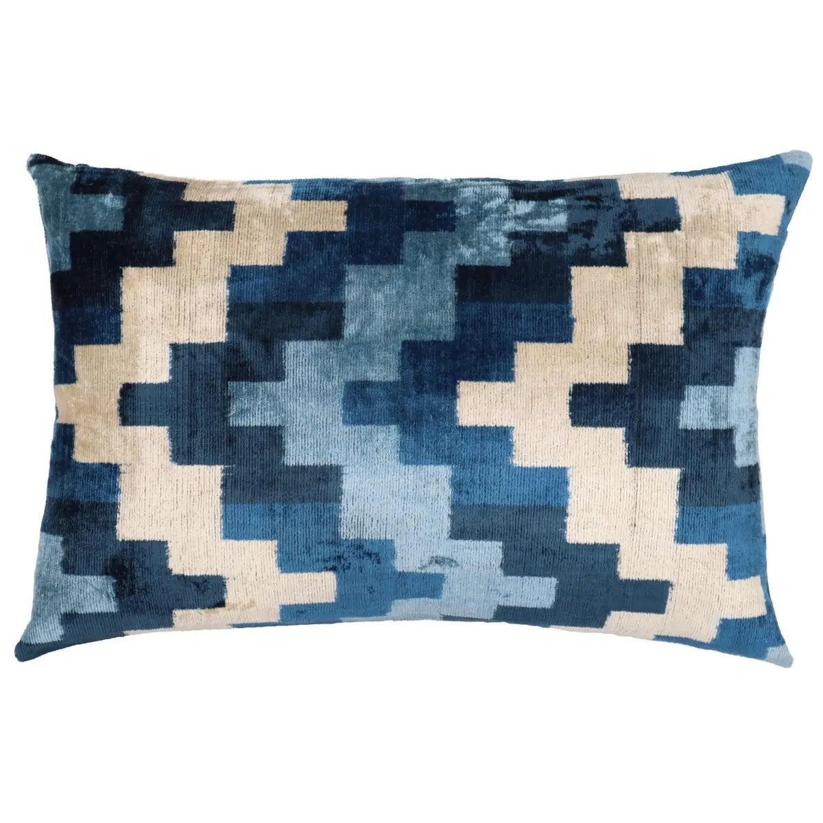 Canvello Decorative Navy Blue Throw Pillow Down Filled - 16x24 - Canvello