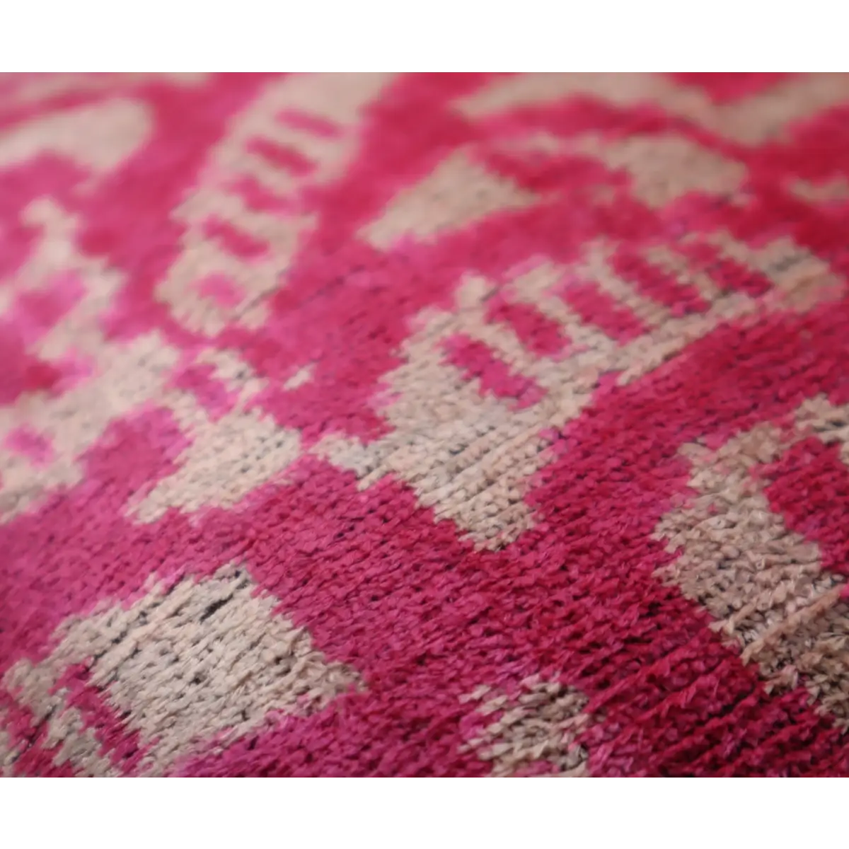 Canvello Decorative Pink Beige Geometric Throw Pillow Down Feather Filled - 16x16 - Canvello