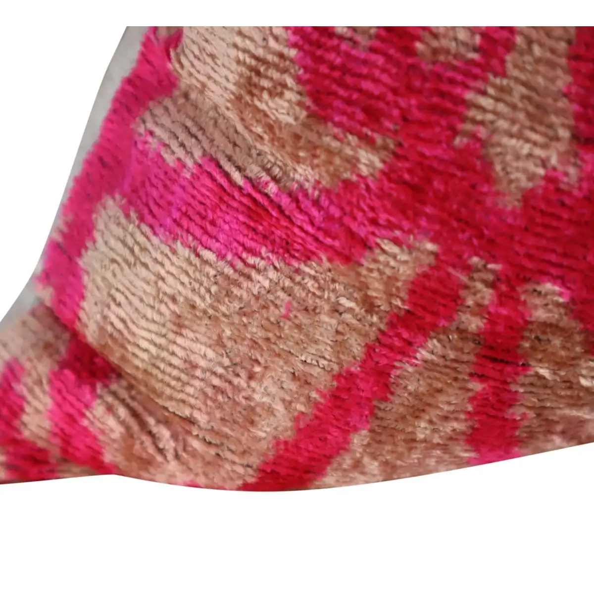 Canvello Decorative Pink Beige Geometric Throw Pillow Down Feather Filled - 16x16 - Canvello