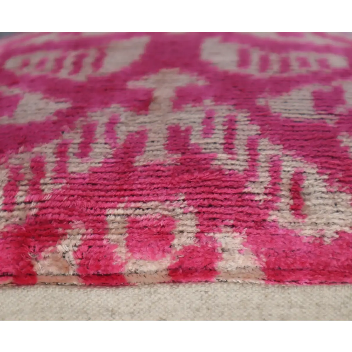 Canvello Decorative Pink Beige Geometric Throw Pillow Down Feather Filled - 16x16 - Canvello