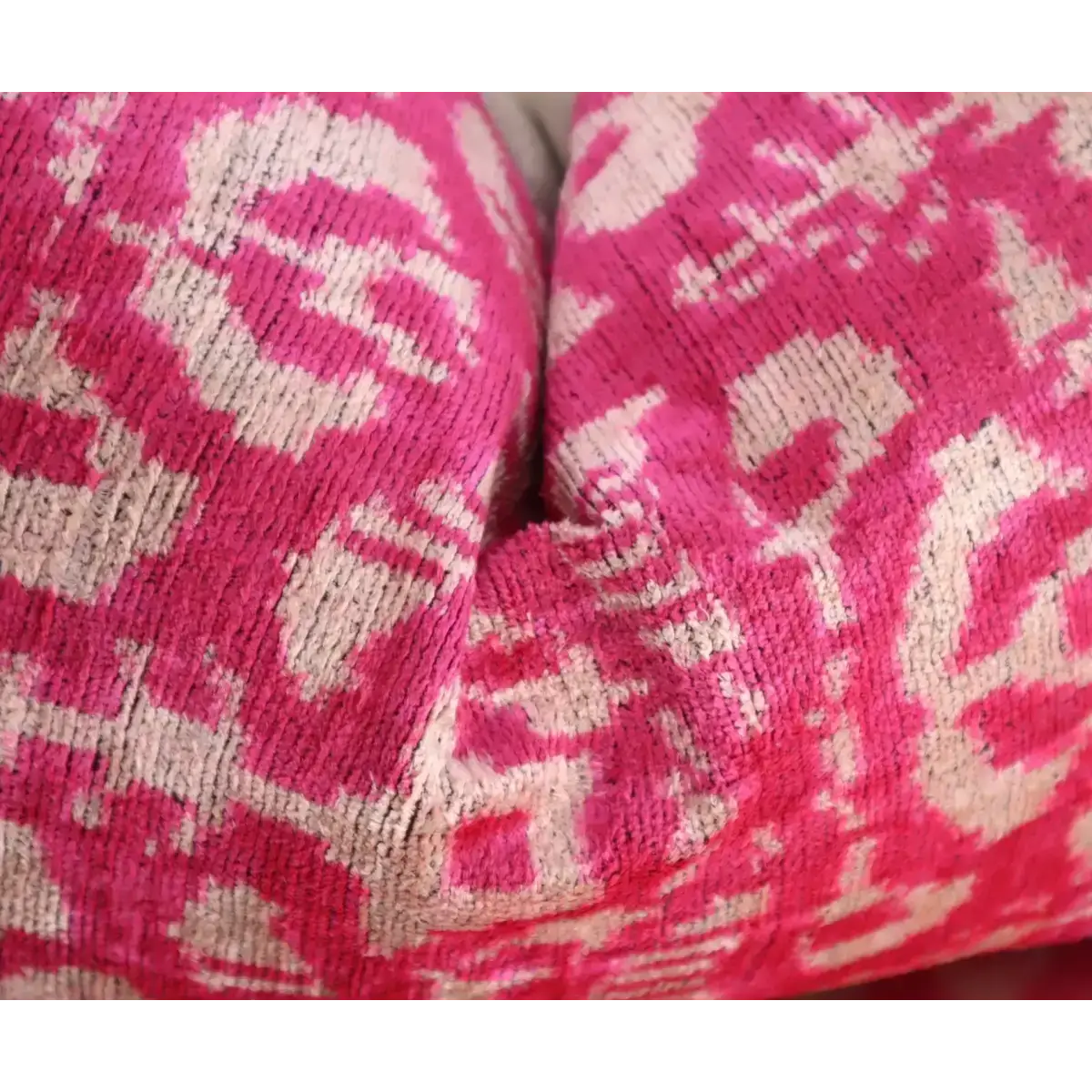 Canvello Decorative Pink Beige Geometric Throw Pillow Down Feather Filled - 16x24 - Canvello