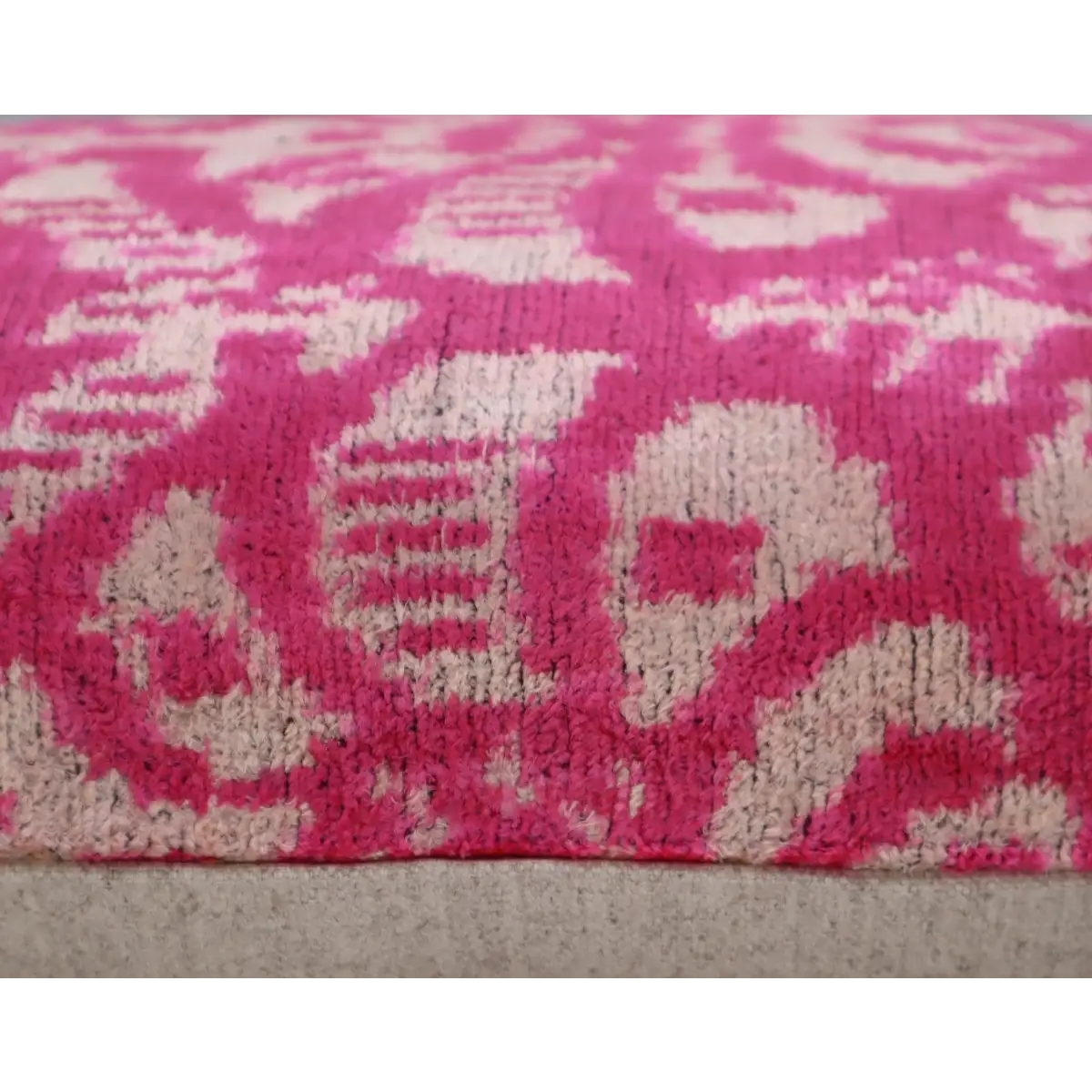Canvello Decorative Pink Beige Geometric Throw Pillow Down Feather Filled - 16x24 - Canvello