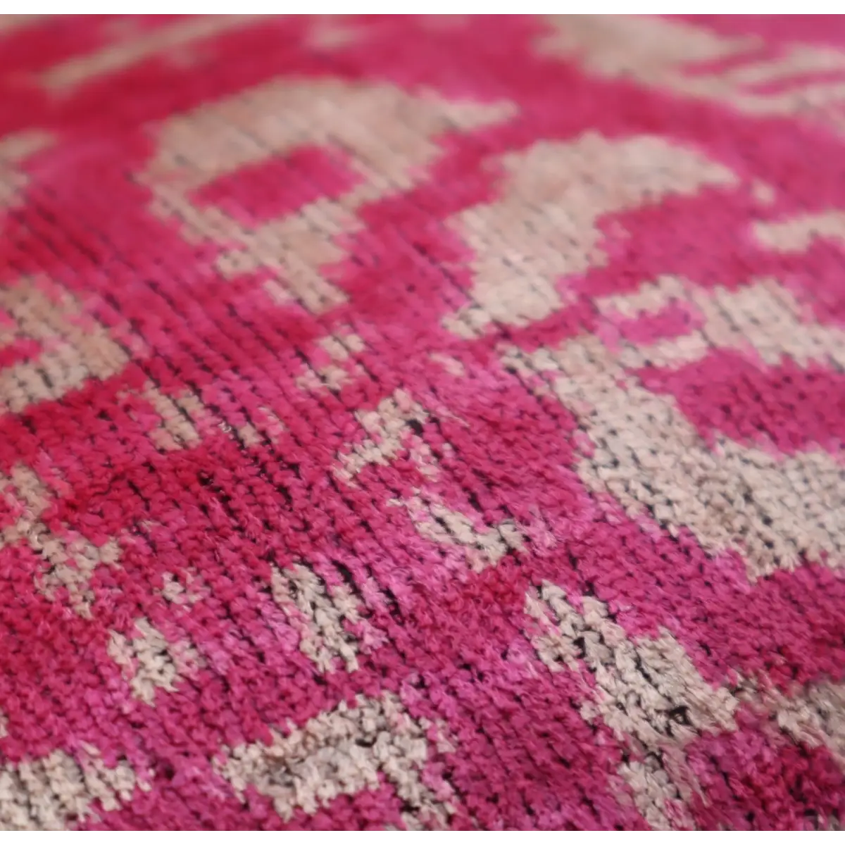 Canvello Decorative Pink Beige Geometric Throw Pillow Down Feather Filled - 16x16 - Canvello