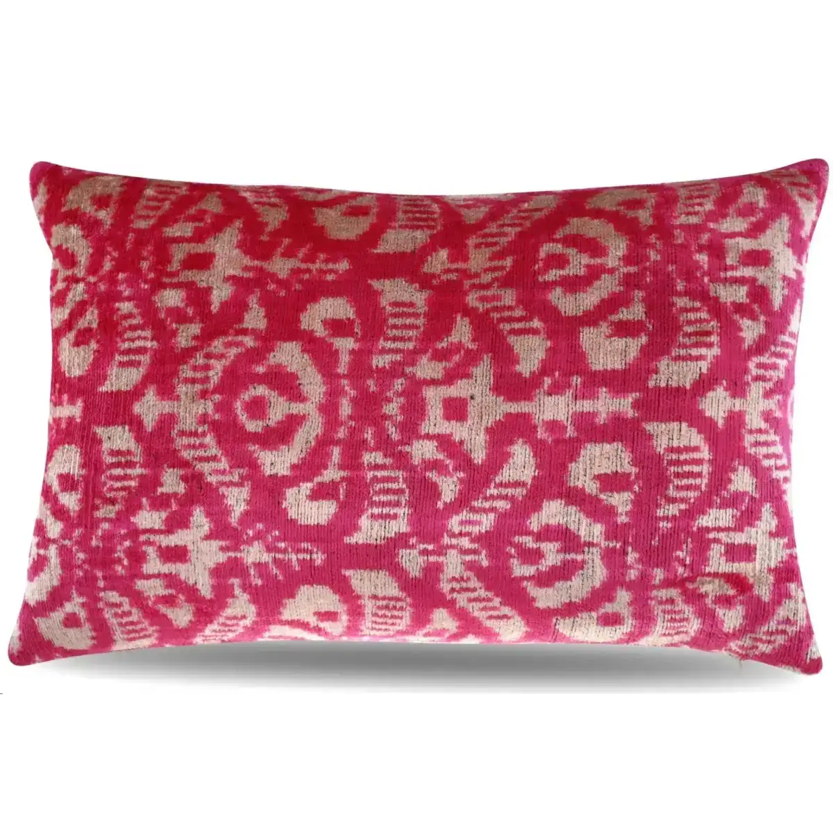 Canvello Decorative Pink Beige Geometric Throw Pillow Down Feather Filled - 16x24 - Canvello
