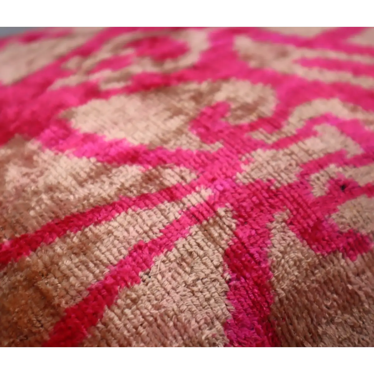 Canvello Decorative Pink Beige Geometric Throw Pillow Down Feather Filled - 16x16 - Canvello