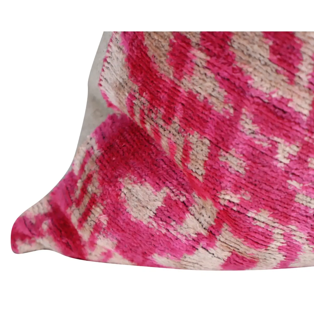 Canvello Decorative Pink Beige Geometric Throw Pillow Down Feather Filled - 16x16 - Canvello