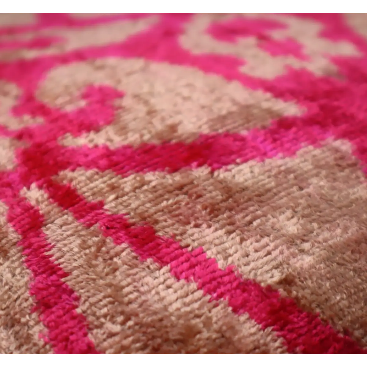 Canvello Decorative Pink Beige Geometric Throw Pillow Down Feather Filled - 16x16 - Canvello