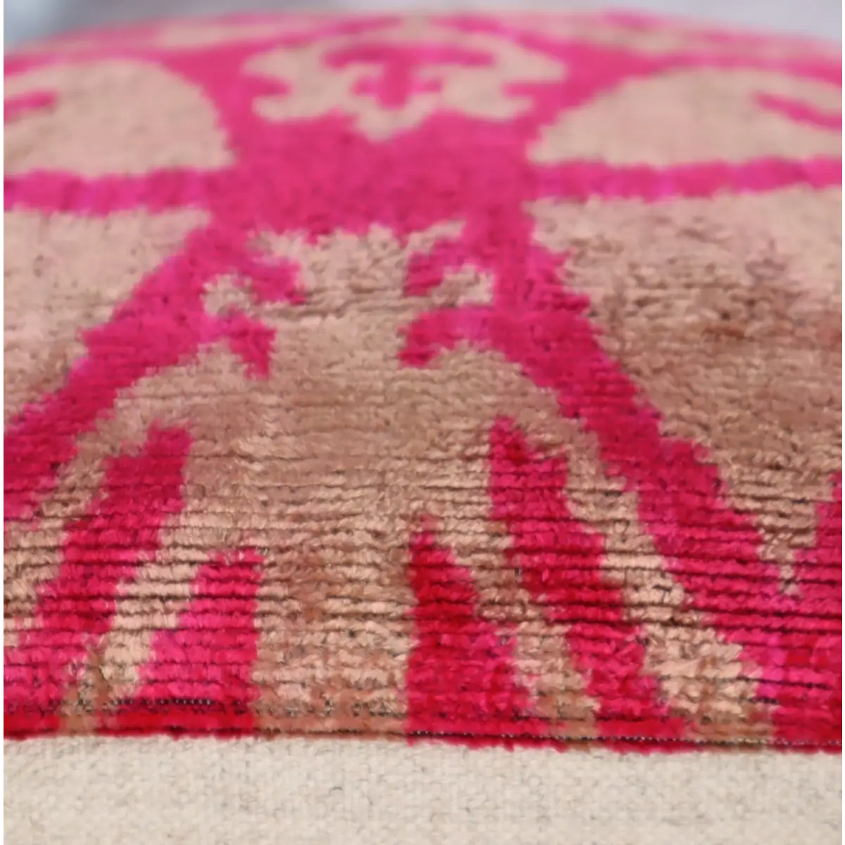 Canvello Decorative Pink Beige Geometric Throw Pillow Down Feather Filled - 16x16 - Canvello