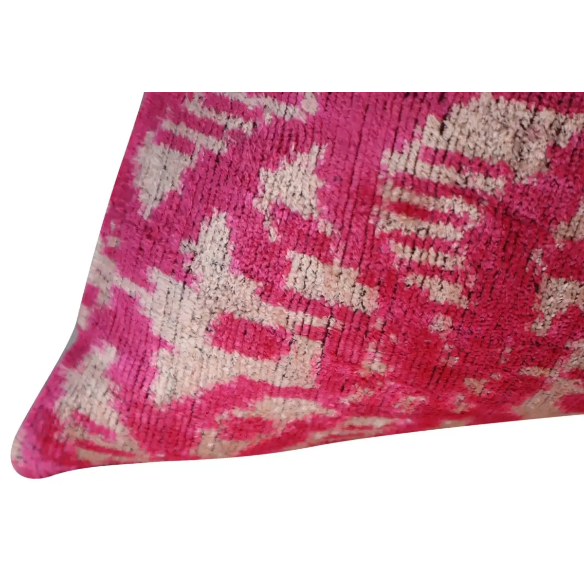 Canvello Decorative Pink Beige Geometric Throw Pillow Down Feather Filled - 16x24 - Canvello