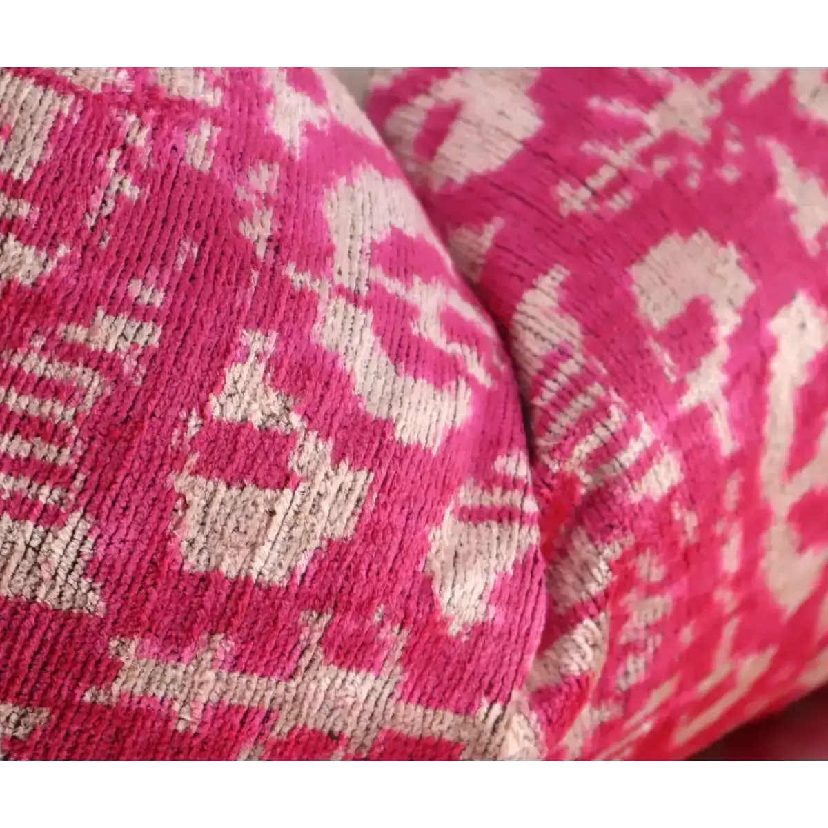 Canvello Decorative Pink Beige Geometric Throw Pillow Down Feather Filled - 16x24 - Canvello