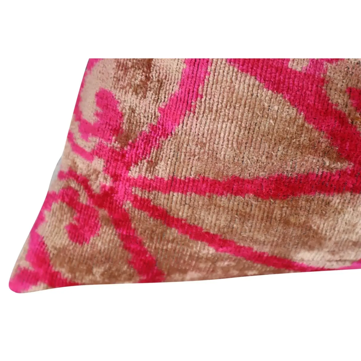 Canvello Decorative Pink Beige Geometric Throw Pillow Down Feather Filled - 16x24 - Canvello