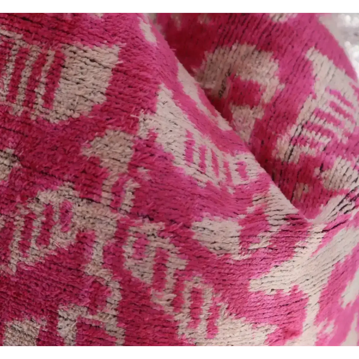 Canvello Decorative Pink Beige Geometric Throw Pillow Down Feather Filled - 16x16 - Canvello