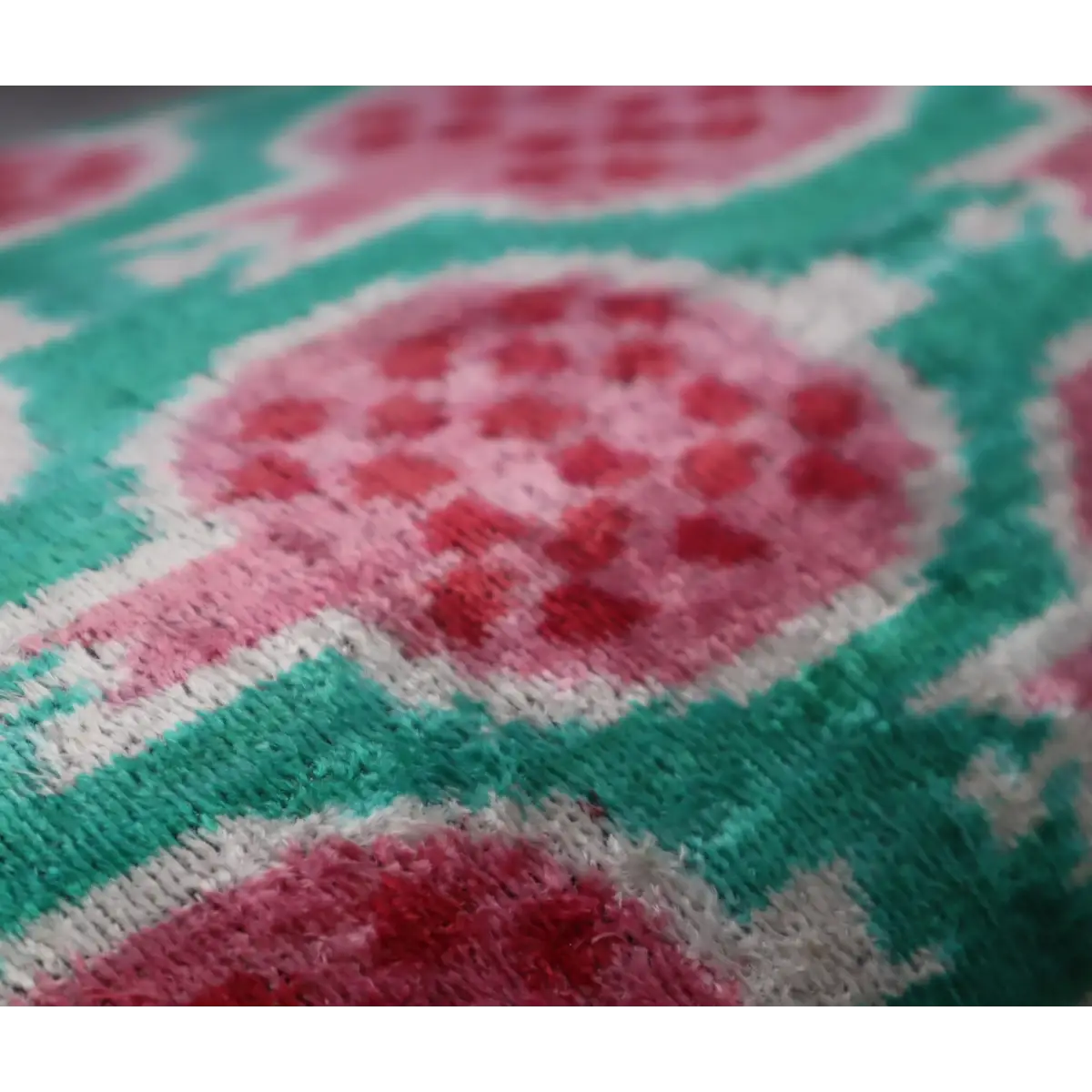 Canvello Decorative Pink Green Pomegranate Pattern Geometric Throw Pillow Down Feather Filled - 16x24 - Canvello