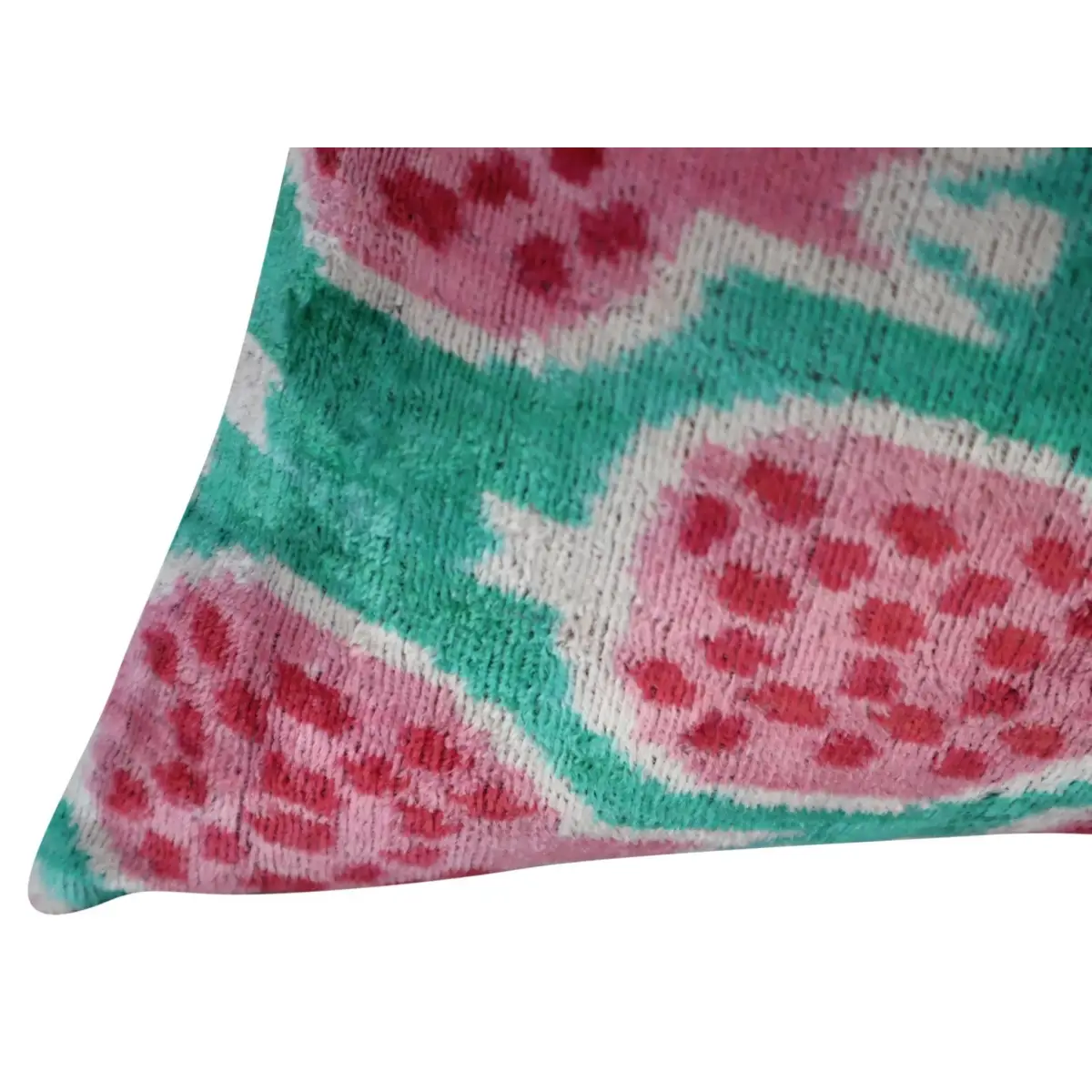 Canvello Decorative Pink Green Pomegranate Pattern Geometric Throw Pillow Down Feather Filled - 16x24 - Canvello