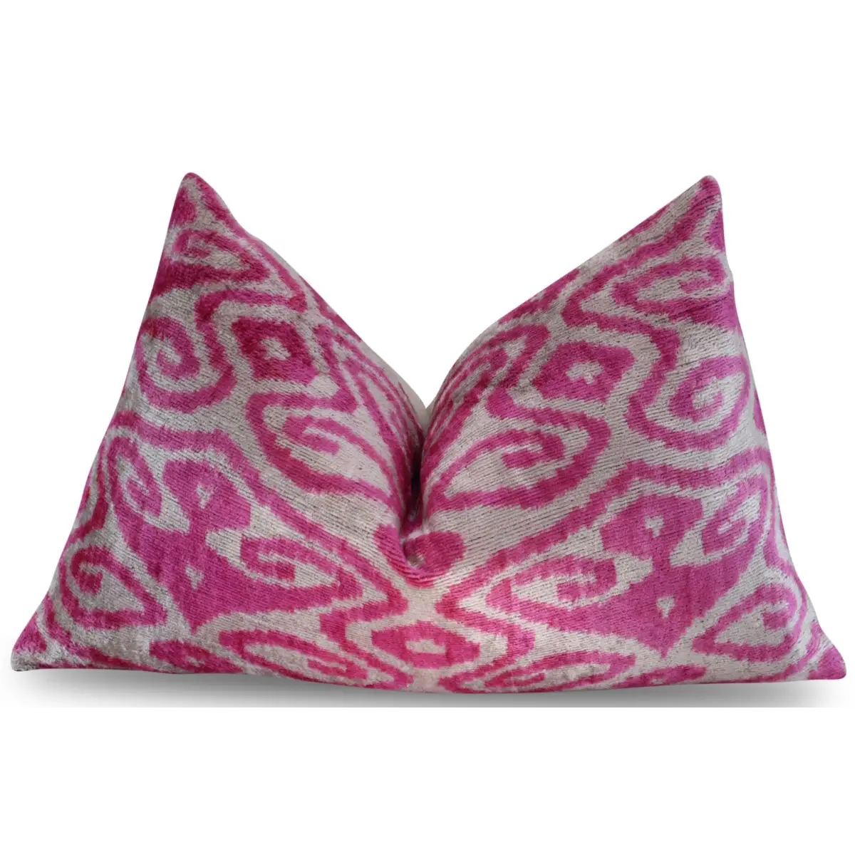 Canvello Decorative Pink Purple Geometric Throw Pillow Down Feather Filled - 16x24 - Canvello