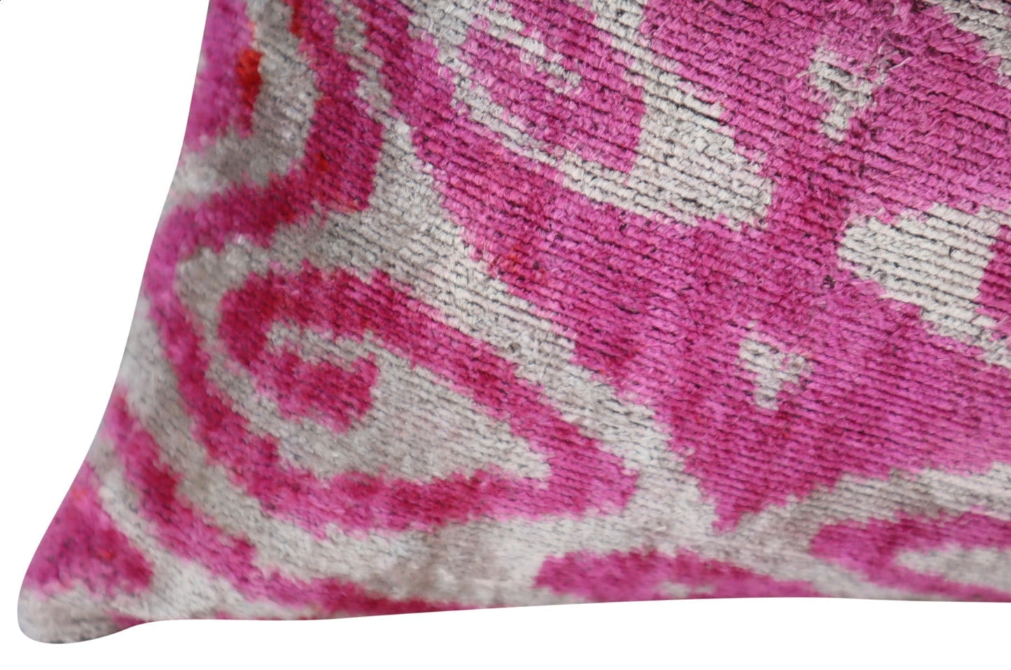 Almohada decorativa geométrica de color rosa y morado de Canvello con relleno de plumas de 16 x 24 pulgadas