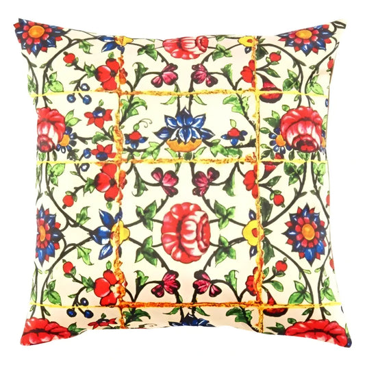 Canvello Decorative Velvet Pillow - 20’’ X 20’’ - navy blue-Beige / 20’’ X 20’’ - Canvello