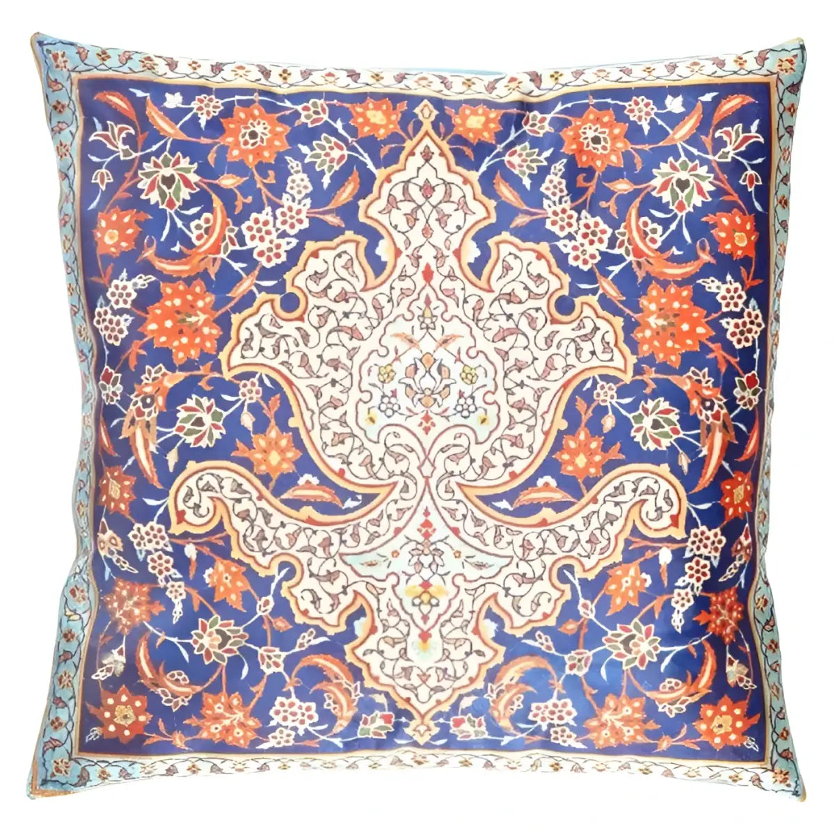 Canvello Decorative Velvet Pillow - 20’’ X 20’’ - Navy Blue-light blue / 20’’ X 20’’ - Canvello