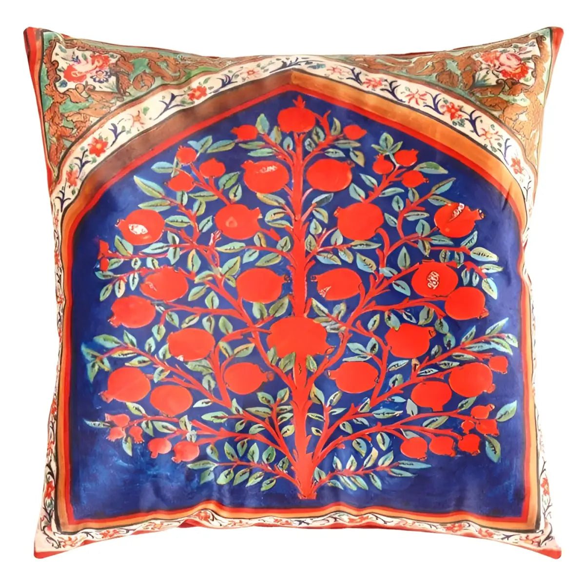 Canvello Decorative Velvet Pillow - 20’’ X 20’’ - Red- navy blue / 20’’ X 20’’ - Canvello