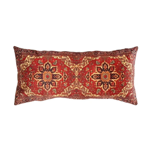 Canvello Decorative Velvet Throw Pillow - 14’’ X 30’’ - Rust / 14’’ X 30’’ - Canvello