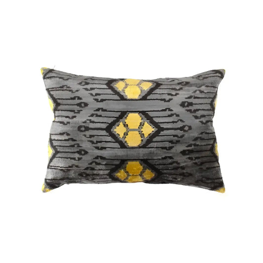 Canvello Decorative Velvet Throw Pillow - 15’’ X 20’’ - Gold - Gray - Black - Canvello