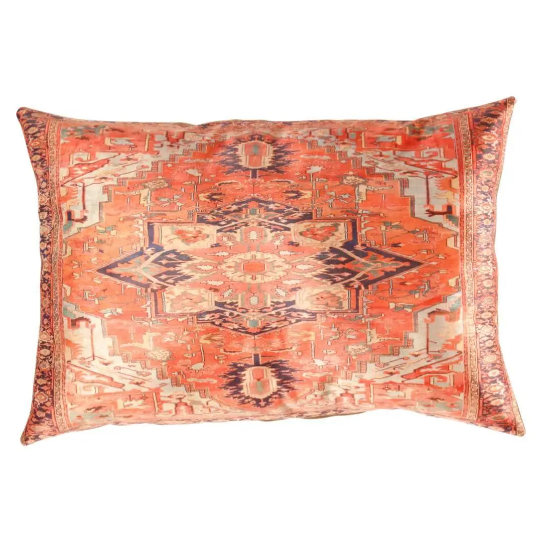 Canvello Decorative Velvet Throw Pillow - 16’’ X 24’’ - light blue-RUST / 16’’ X 24’’ - Canvello