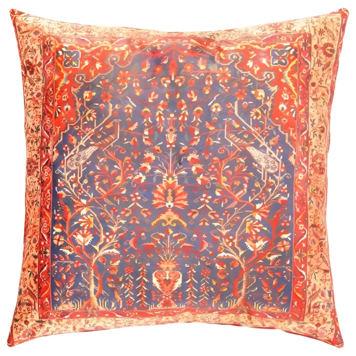 Canvello Decorative Velvet Throw Pillow - 20’’ X 20’’ - Navy Blue-Red / 20’’ x 20’’ - Canvello
