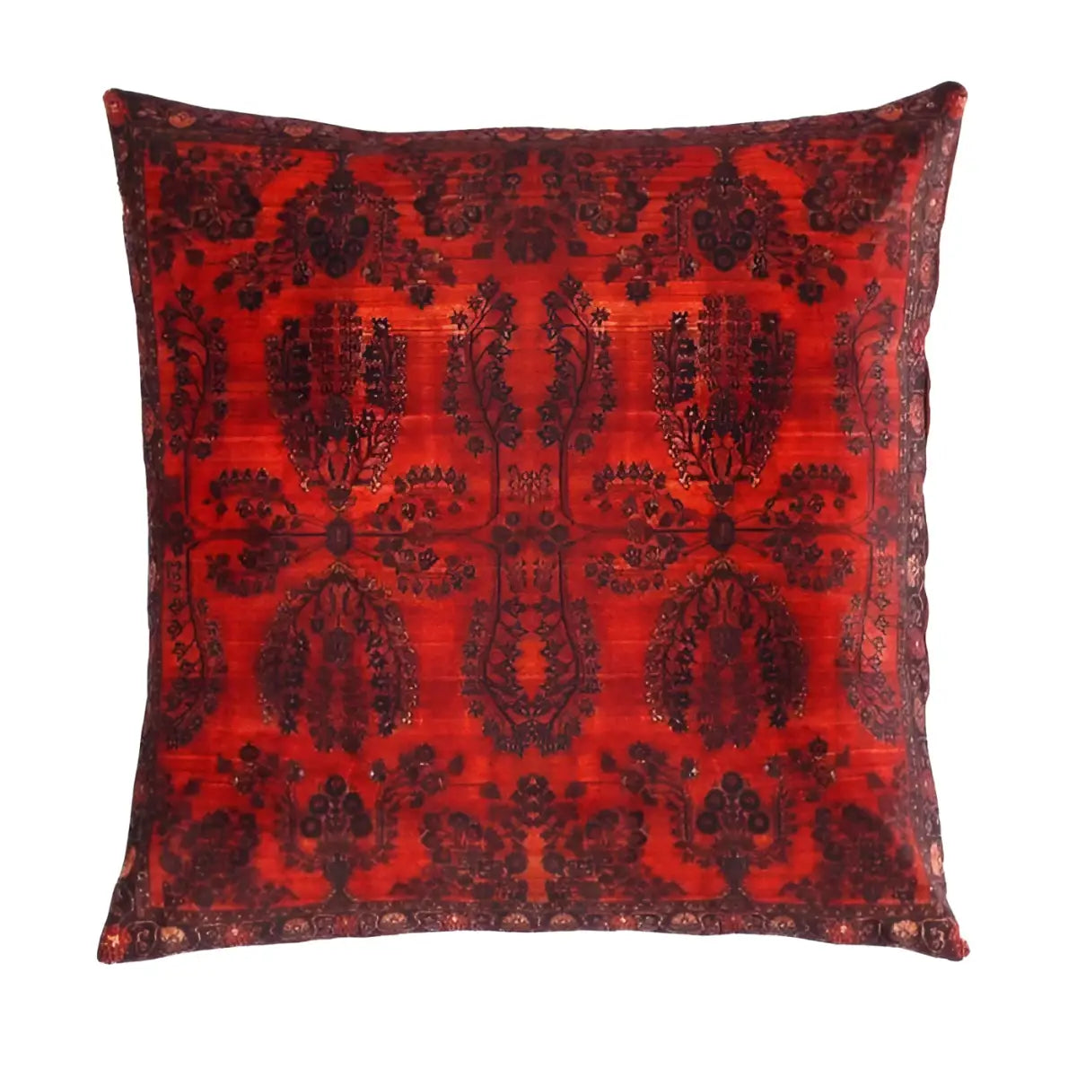 Canvello Decorative Velvet Throw Pillow - 20’ X 20’ - Red / 20’ X 20’ - Canvello