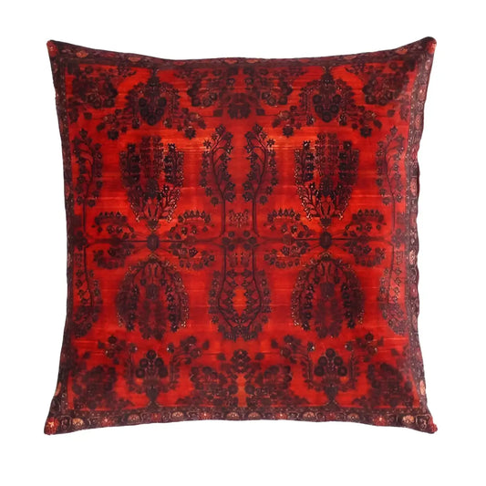 Canvello Decorative Velvet Throw Pillow - 20’ X 20’ - Red / 20’ X 20’ - Canvello
