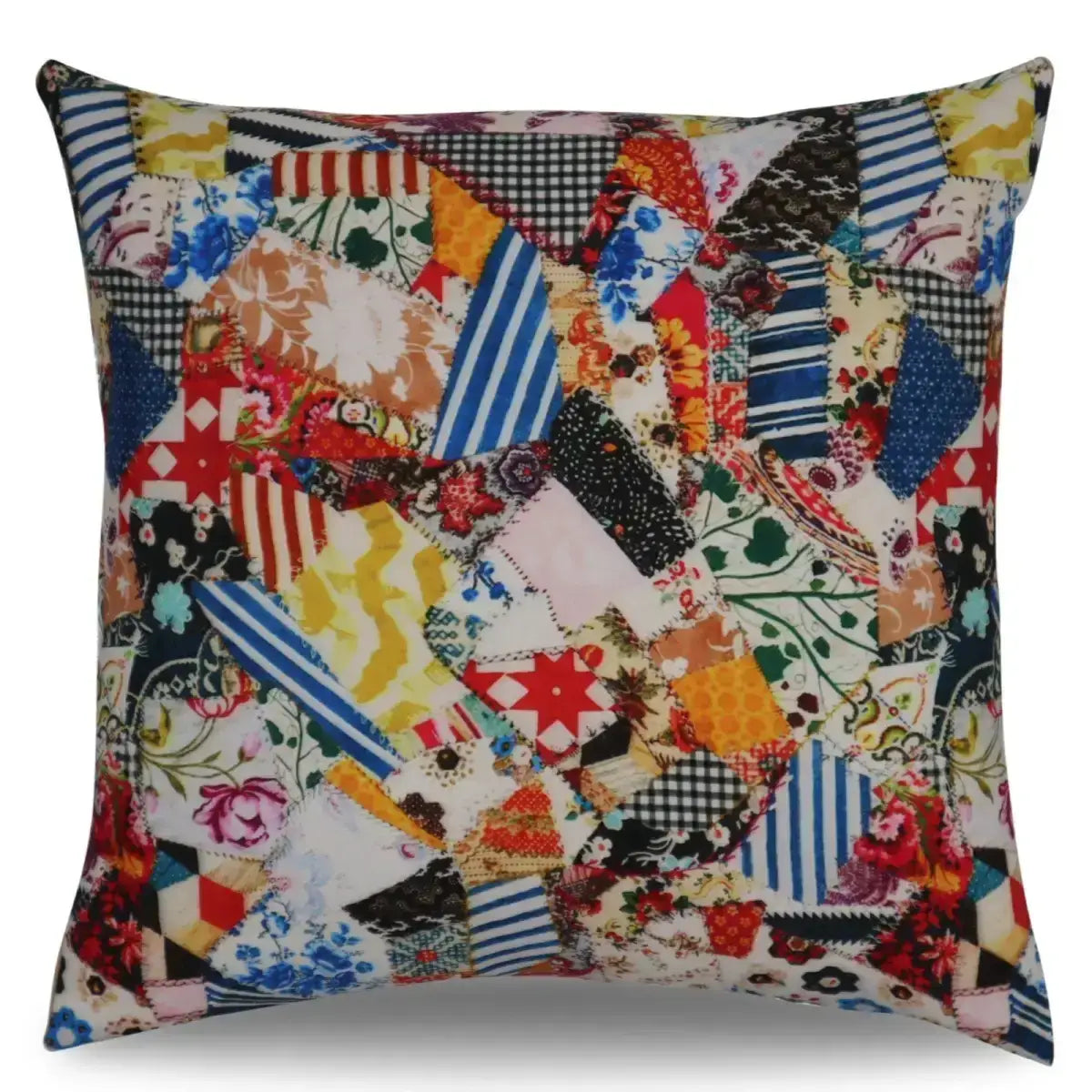 Canvello Elegance in Bloom Print Silk Throw Pillow - Multi Color / 16x16 in - Canvello