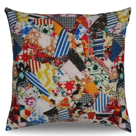 Canvello Elegance in Bloom Print Silk Throw Pillow - Multi Color / 16x16 in - Canvello