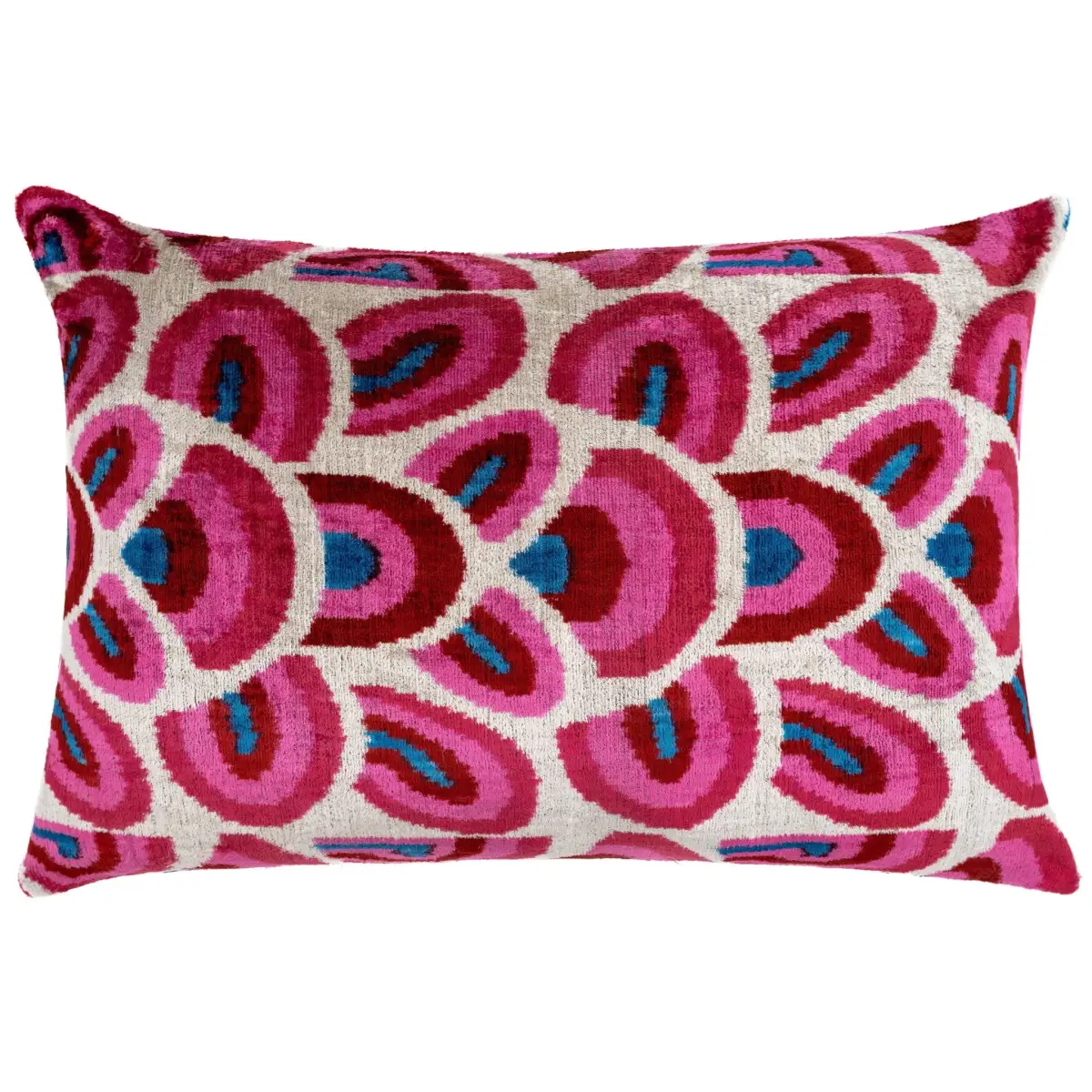 Canvello Elegant 16x24 Inch Handmade Decorative Pillow with Geometric Swirl Pattern - Soft Silk Velvet -Soft and Plush
