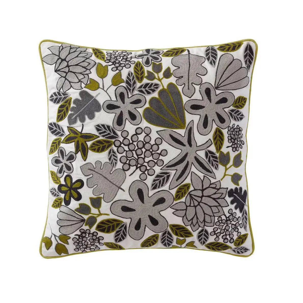 Canvello Floral Hand Embroidered Pillows | 20 X 20 in (50 X 50 cm) - Canvello
