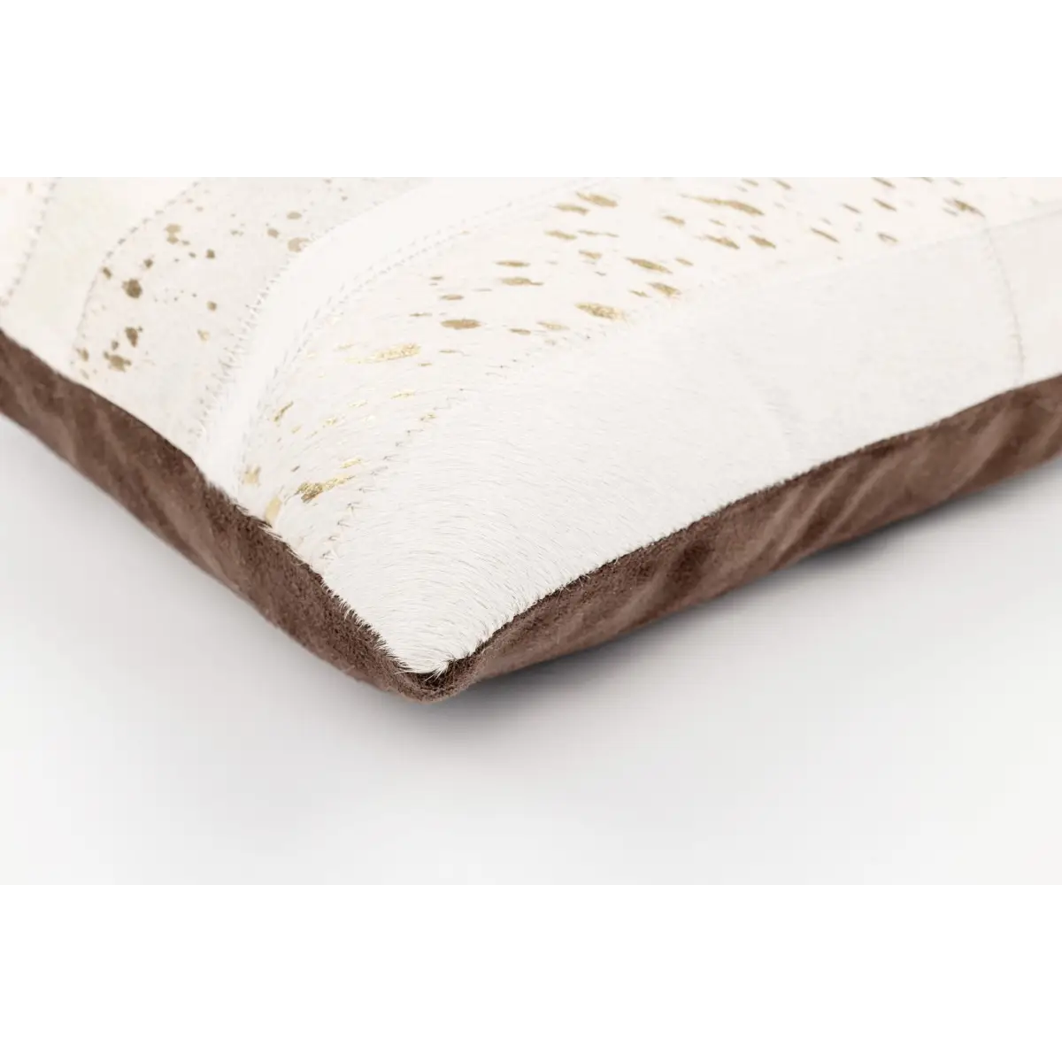 Canvello Genuine Cowhide Leather Decorative Throw Pillows - Handmade Patchwork Boho Accent Pillows For Sofa Couch Bed