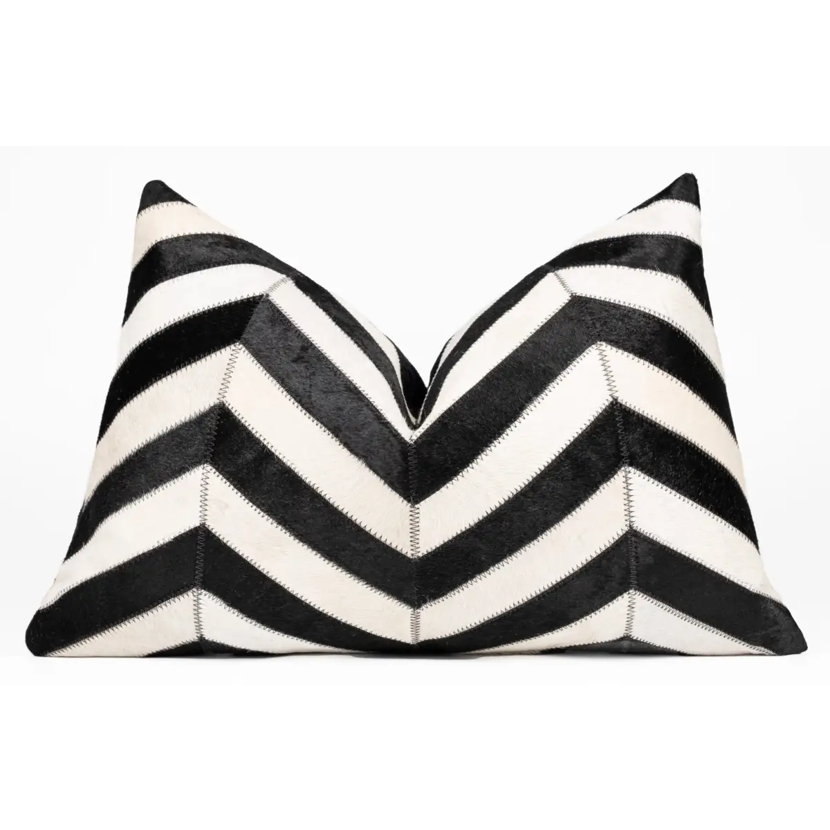 Canvello Genuine Cowhide Leather Decorative Throw Pillows - Handmade Patchwork Boho Accent Pillows For Sofa Couch Bed