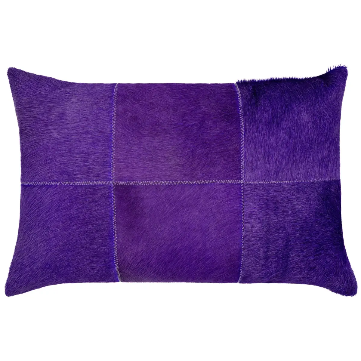 Canvello Genuine Cowhide Leather Decorative Throw Pillows - Handmade Patchwork Boho Accent Pillows For Sofa Couch Bed
