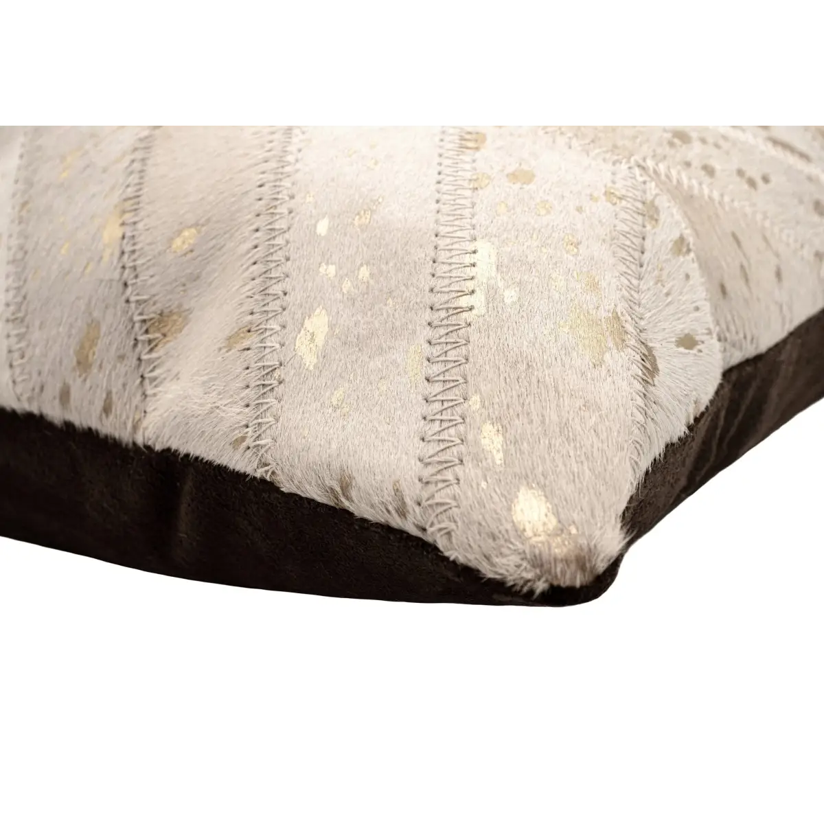 Canvello Genuine Cowhide Leather Decorative Throw Pillows - Handmade Patchwork Boho Accent Pillows For Sofa Couch Bed