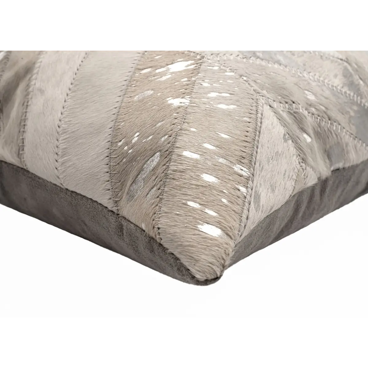 Canvello Genuine Cowhide Leather Decorative Throw Pillows - Handmade Patchwork Boho Accent Pillows For Sofa Couch Bed