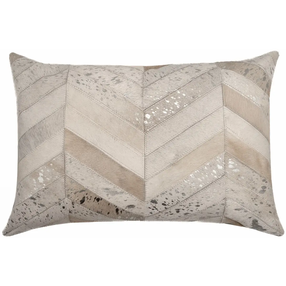Canvello Genuine Cowhide Leather Decorative Throw Pillows - Handmade Patchwork Boho Accent Pillows For Sofa Couch Bed