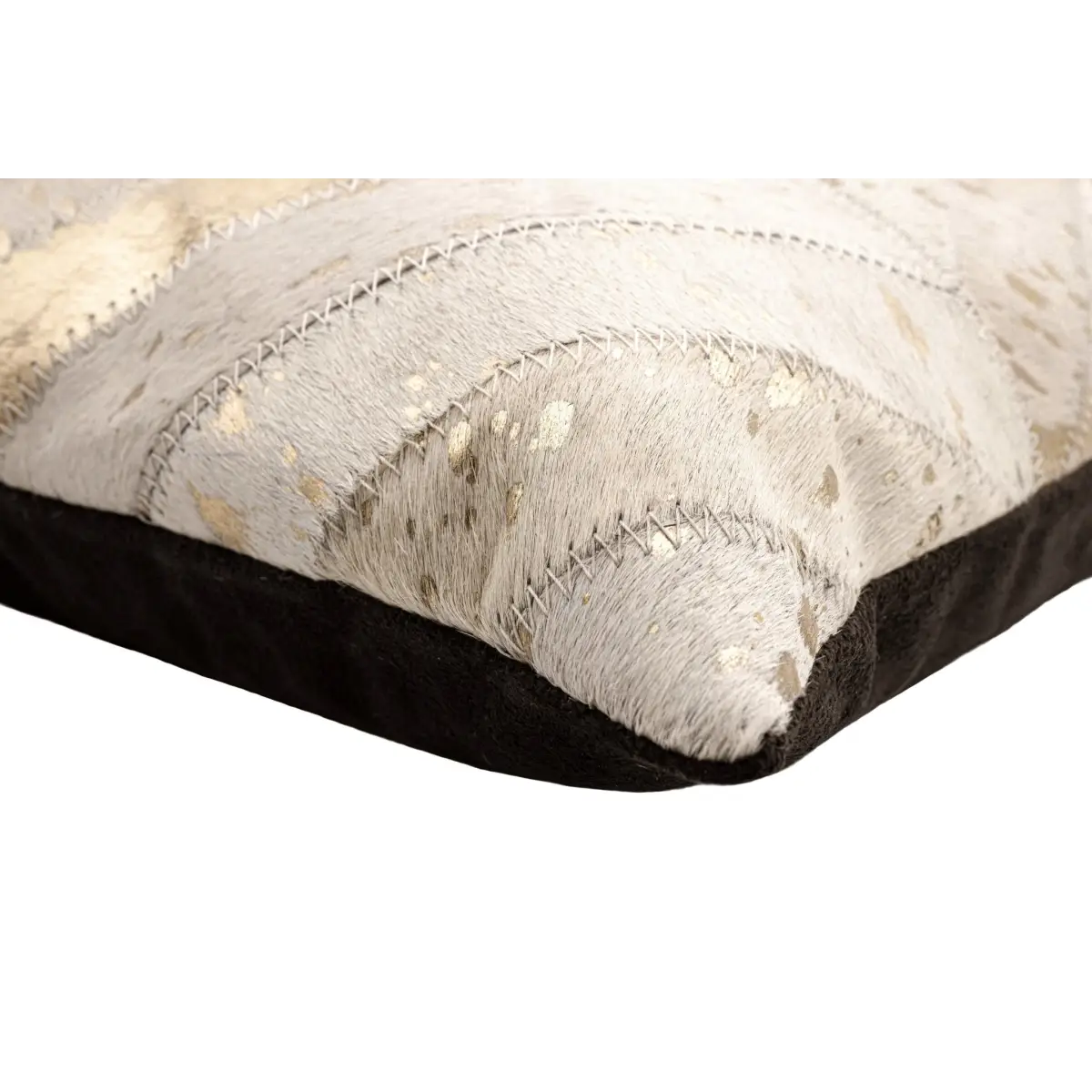 Canvello Genuine Cowhide Leather Decorative Throw Pillows - Handmade Patchwork Boho Accent Pillows For Sofa Couch Bed