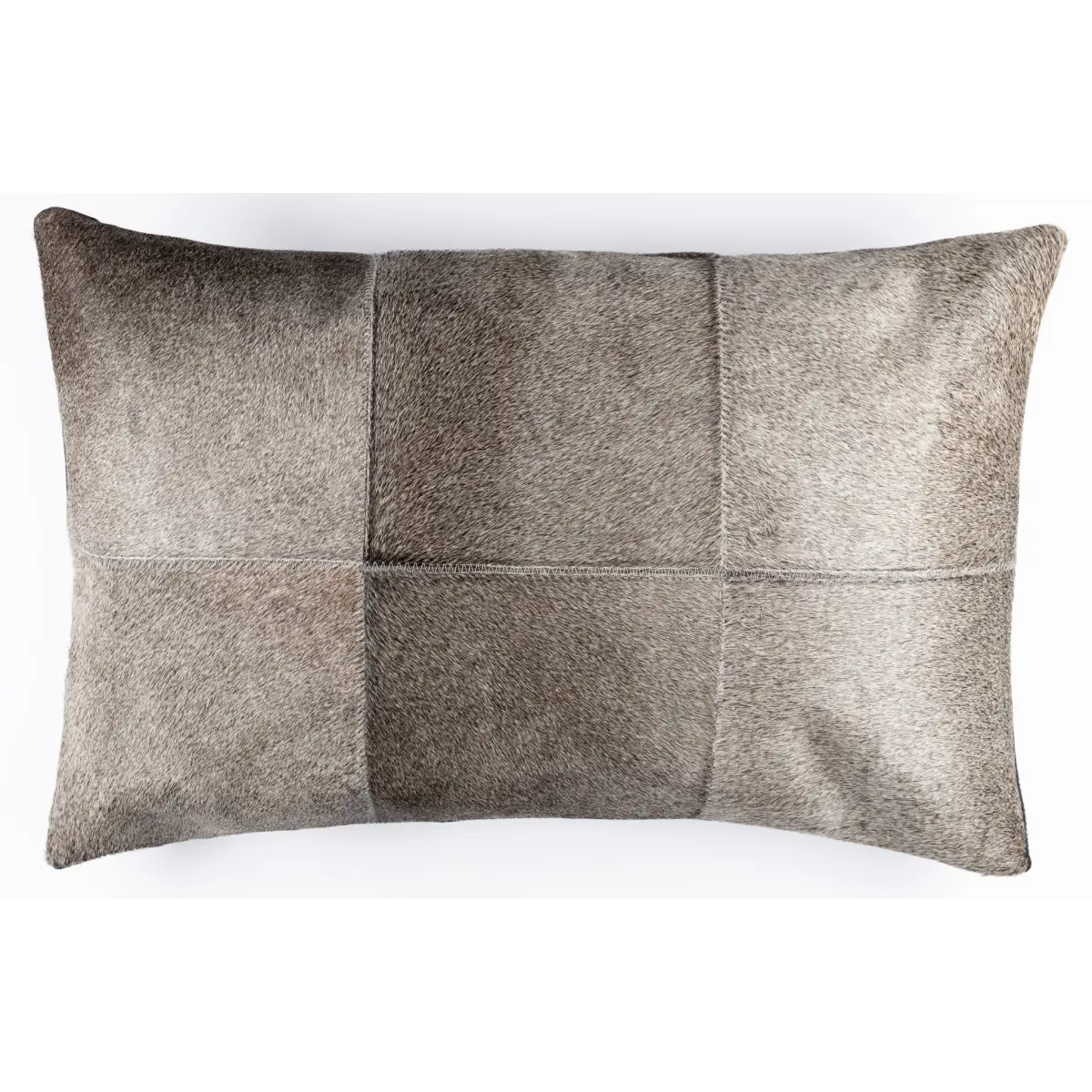 Canvello Genuine Cowhide Leather Decorative Throw Pillows - Handmade Patchwork Boho Accent Pillows For Sofa Couch Bed