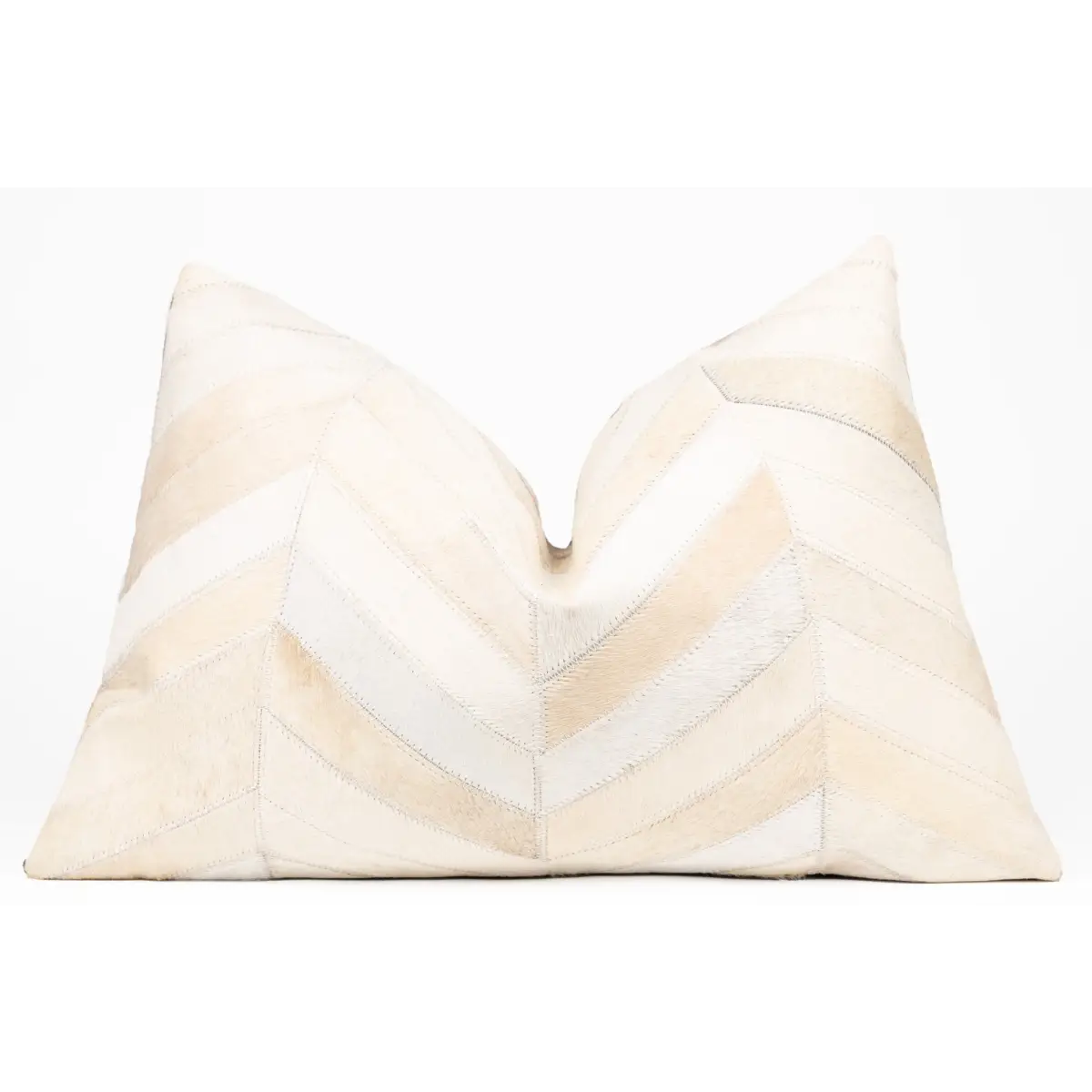 Canvello Genuine Cowhide Leather Decorative Throw Pillows - Handmade Patchwork Boho Accent Pillows For Sofa Couch Bed