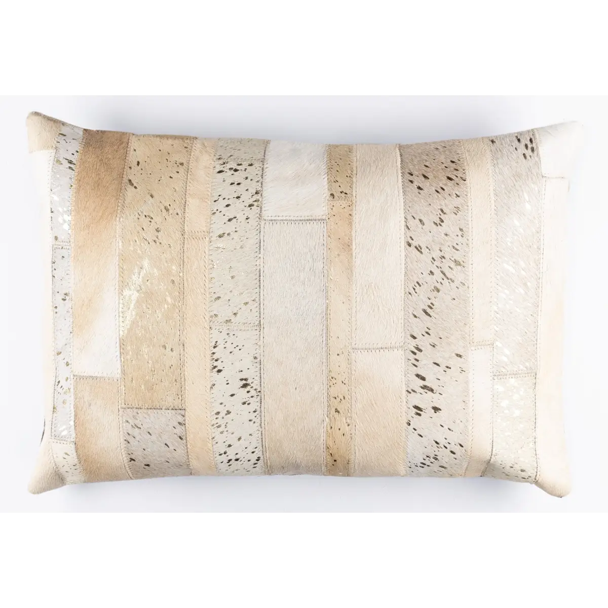 Canvello Genuine Cowhide Leather Decorative Throw Pillows - Handmade Patchwork Boho Accent Pillows For Sofa Couch Bed